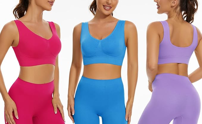 Sujetador deportiva sin costuras beige S/M